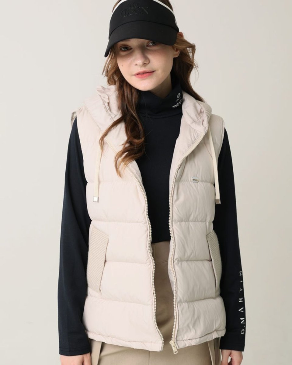 ニットフード付きダウンベスト　CH845 - Chamule