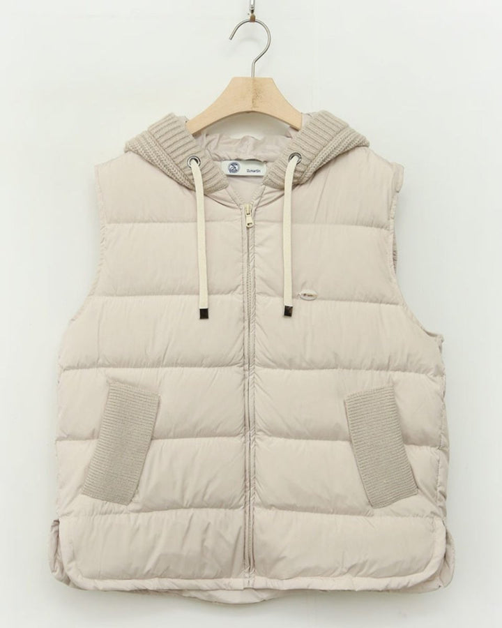 ニットフード付きダウンベスト　CH845 - Chamule