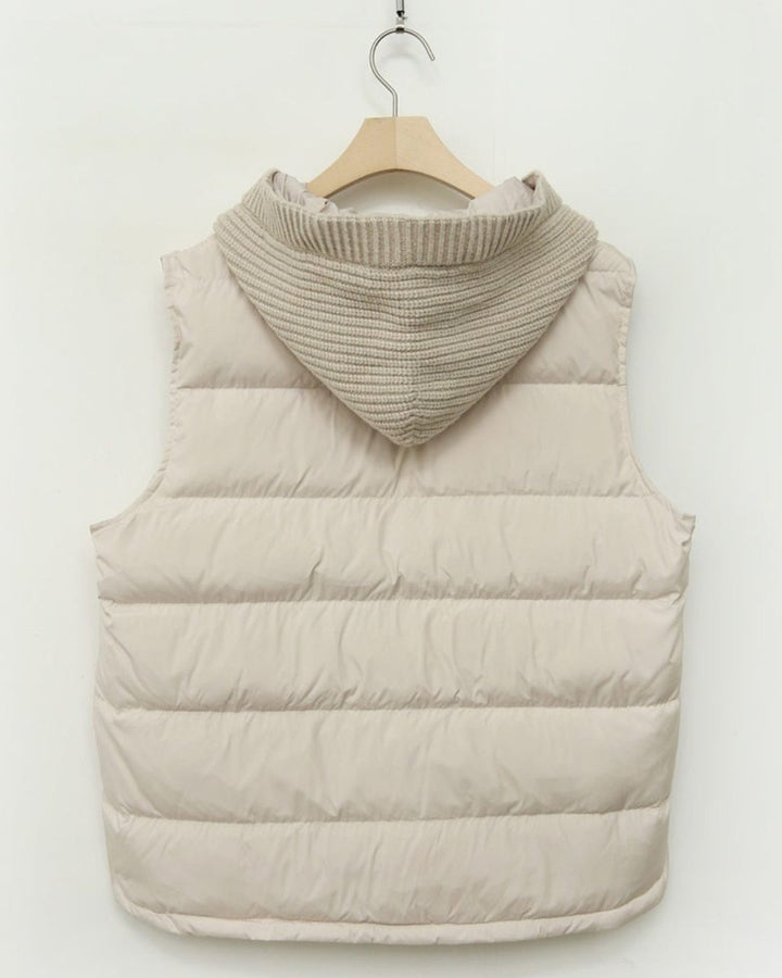 ニットフード付きダウンベスト　CH845 - Chamule