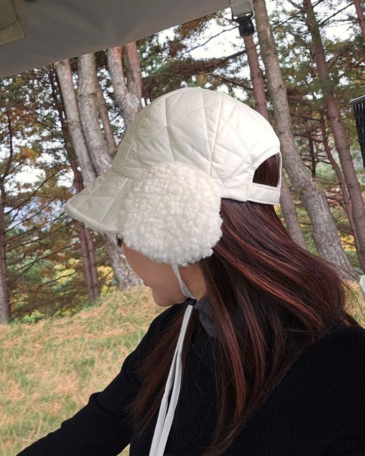 もこもこ耳あてキルティング帽　CH851 - Chamule