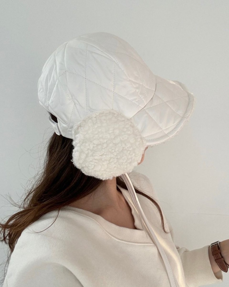 もこもこ耳あてキルティング帽　CH851 - Chamule