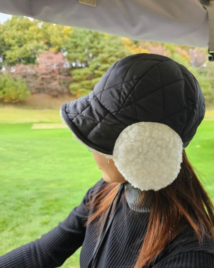 もこもこ耳あてキルティング帽　CH851 - Chamule