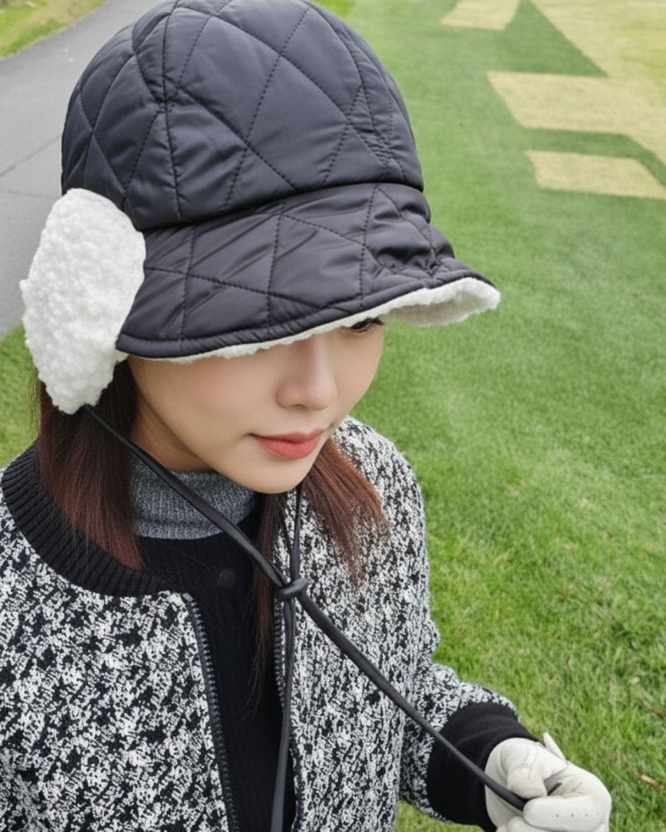 もこもこ耳あてキルティング帽　CH851 - Chamule