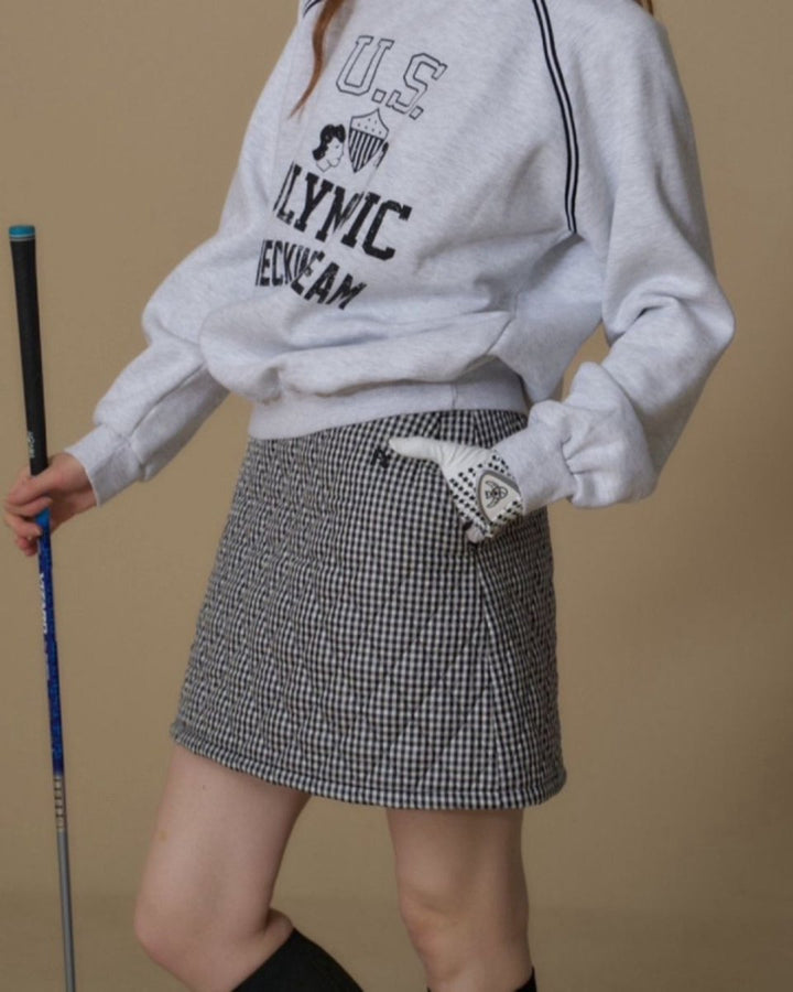 ギンガムチェック　キルティングスカート　セットアップ【上下別売り】　CH856 - Chamule