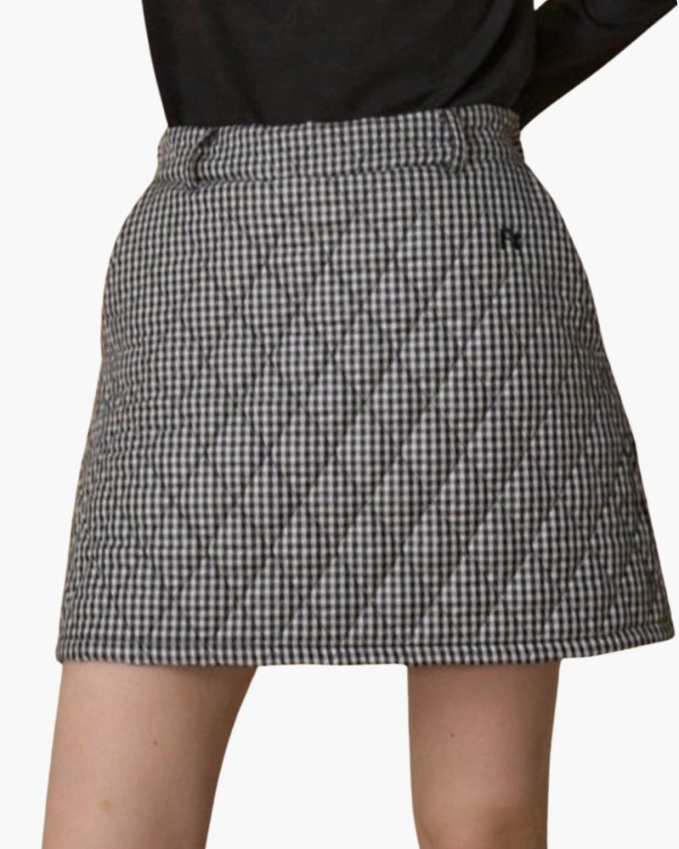 ギンガムチェック　キルティングスカート　セットアップ【上下別売り】　CH856 - Chamule