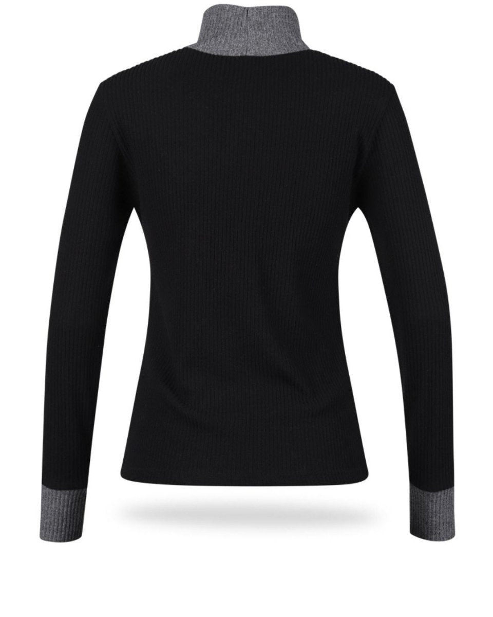 裏起毛 バイカラータートルネック　CH858 - Chamule