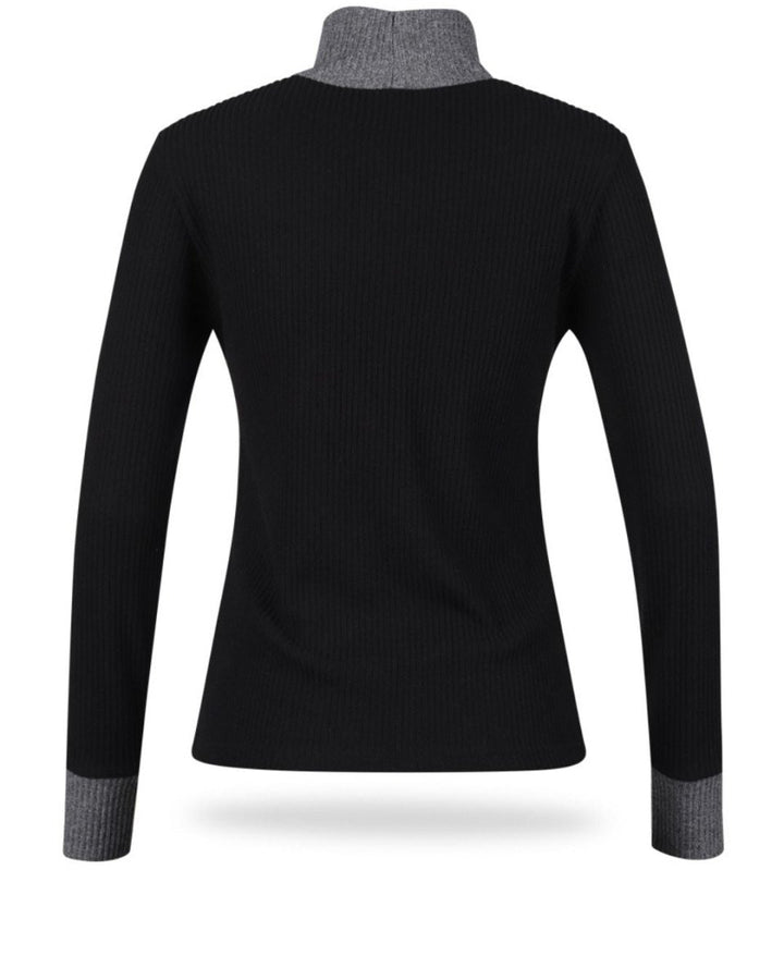 裏起毛 バイカラータートルネック　CH858 - Chamule