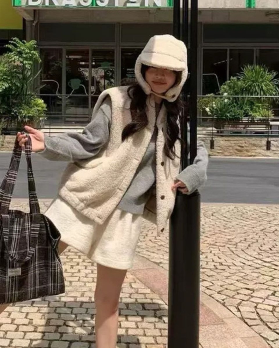 ボアウォームベスト&帽子セット　CH860 - Chamule