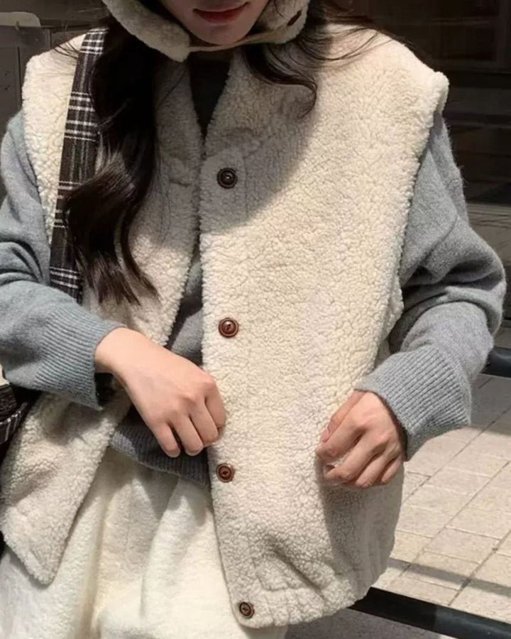 ボアウォームベスト&帽子セット　CH860 - Chamule