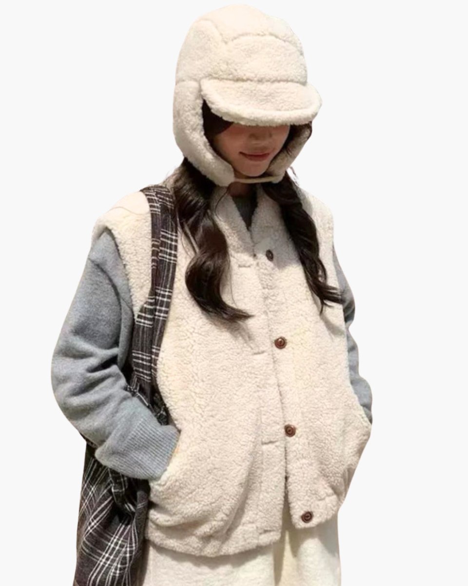 ボアウォームベスト&帽子セット　CH860 - Chamule