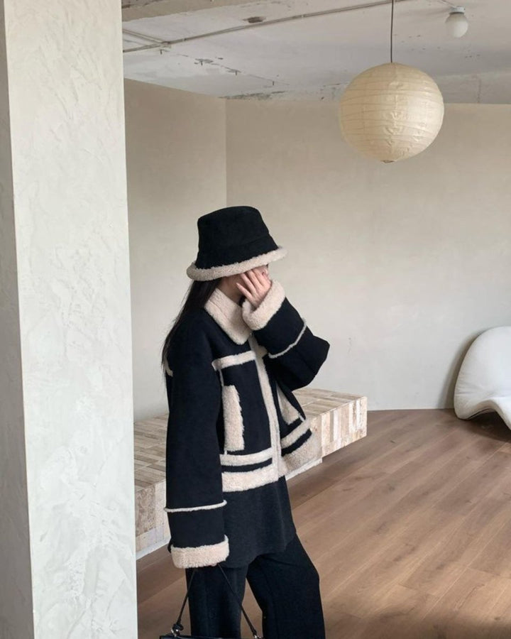 ボアアウタージャケット&帽子セット　CH861 - Chamule