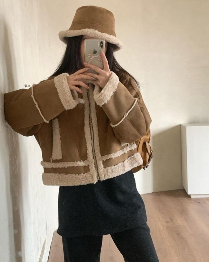 ボアアウタージャケット&帽子セット　CH861 - Chamule