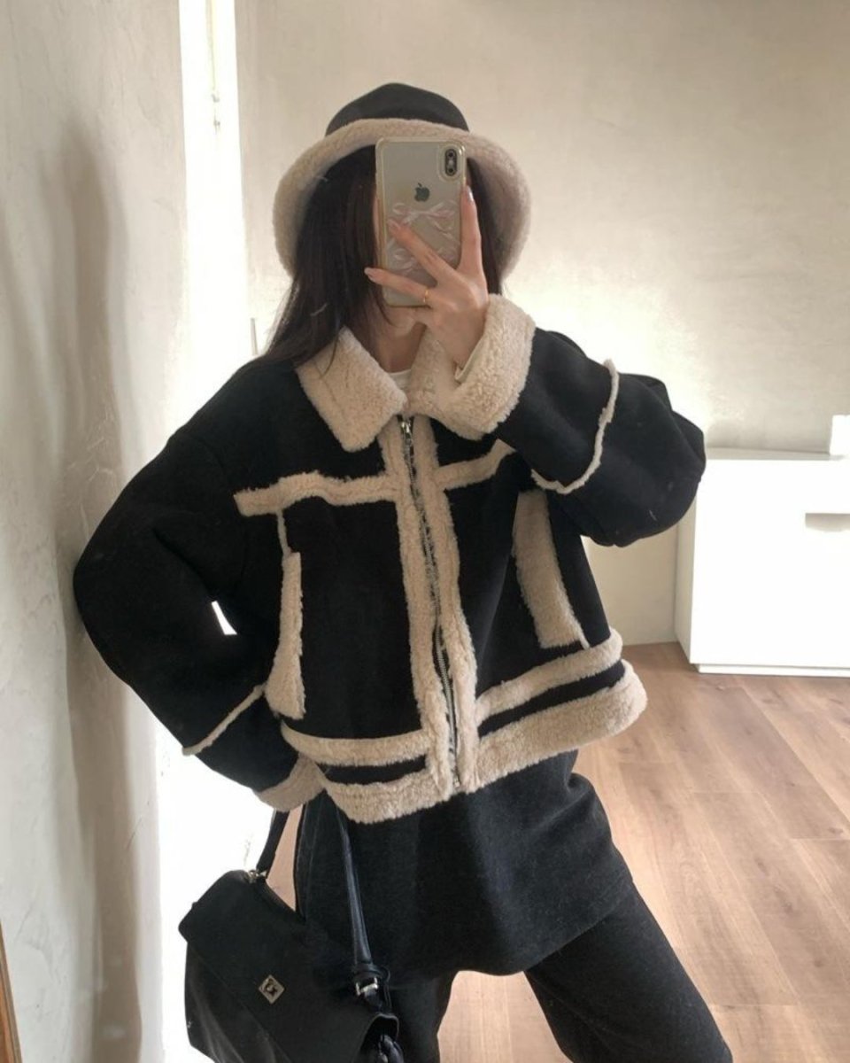 ボアアウタージャケット&帽子セット　CH861 - Chamule