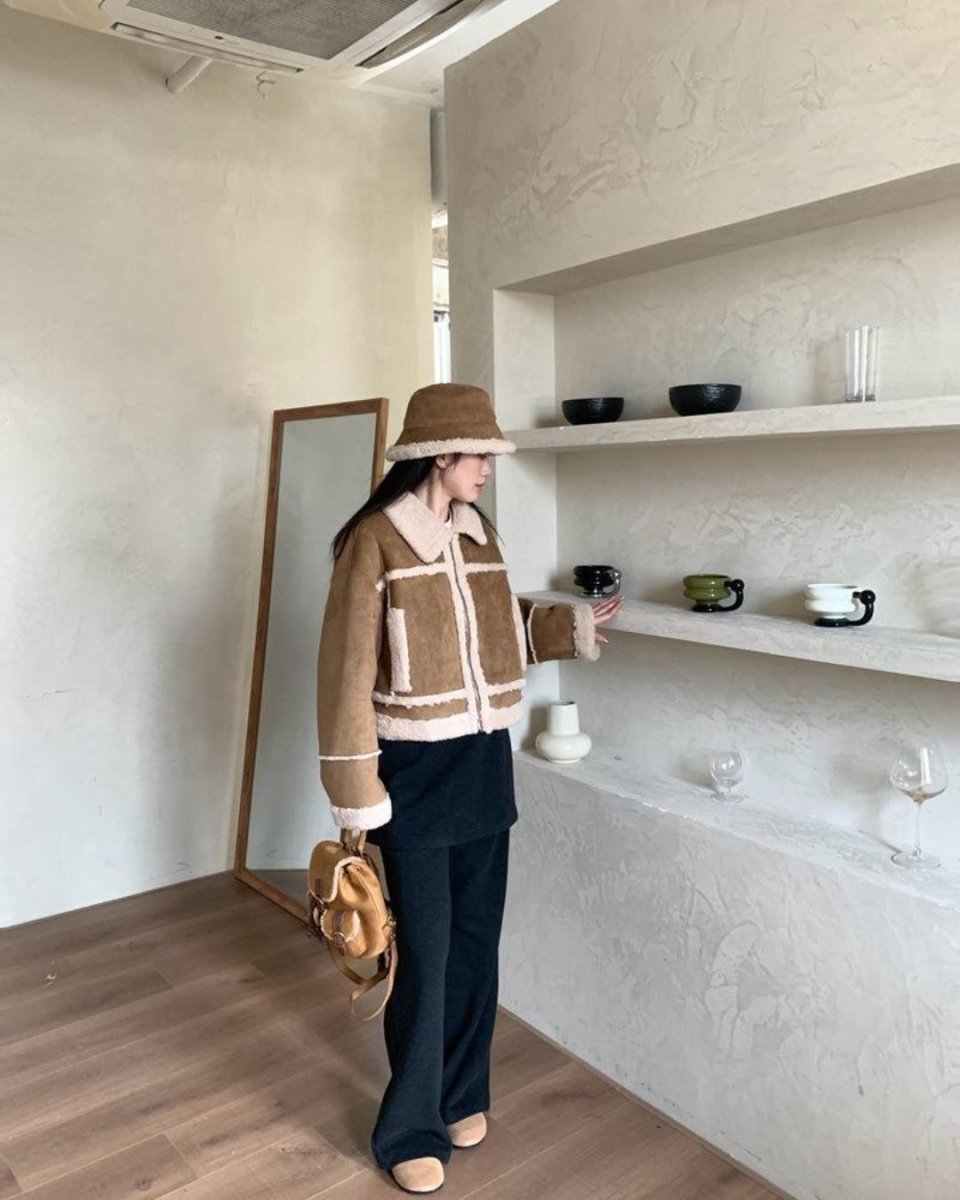 ボアアウタージャケット&帽子セット　CH861 - Chamule