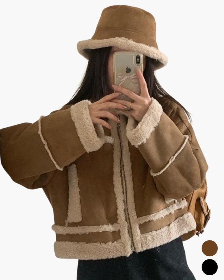 ボアアウタージャケット&帽子セット　CH861 - Chamule