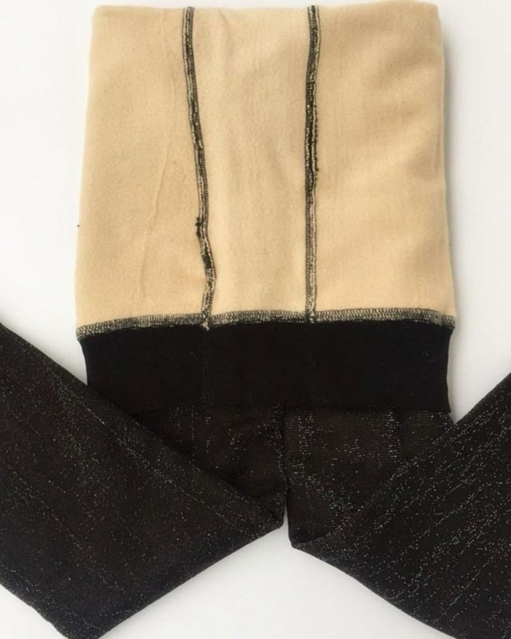 裏地起毛フェイクラメ入りストッキング　CH863 - Chamule