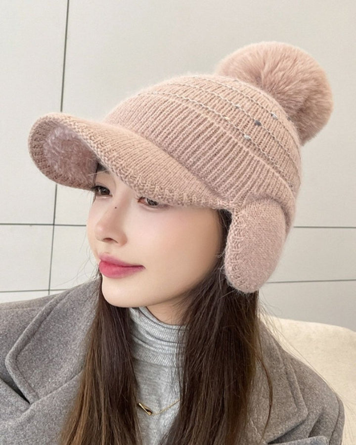 イヤーマフ付きニット帽子　CH864 - Chamule