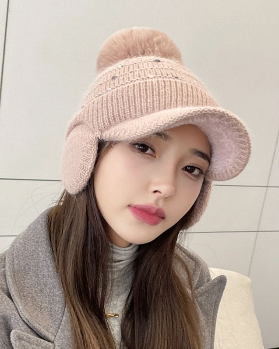 イヤーマフ付きニット帽子　CH864 - Chamule