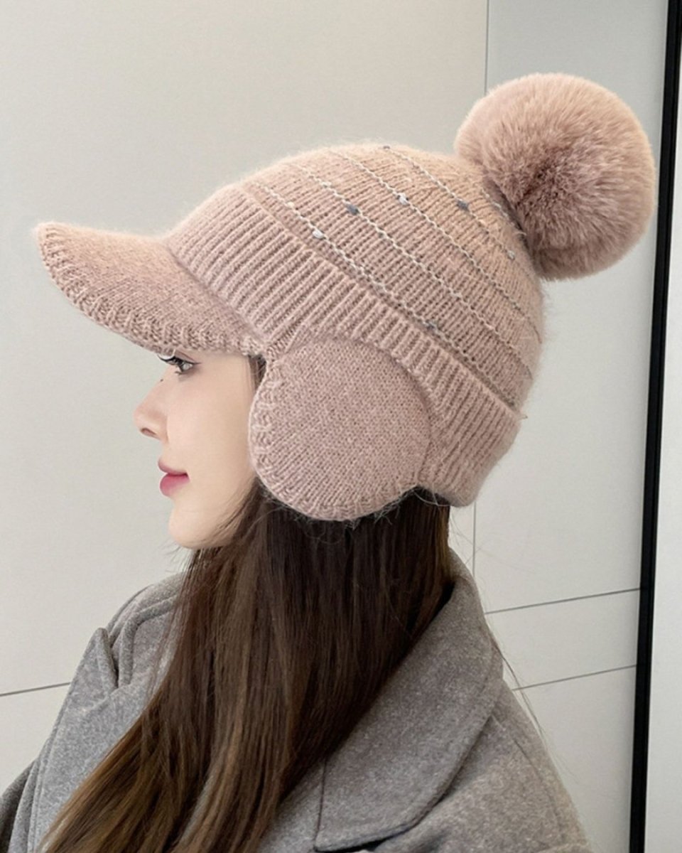 イヤーマフ付きニット帽子　CH864 - Chamule