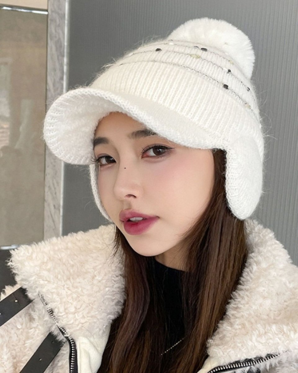 イヤーマフ付きニット帽子　CH864 - Chamule