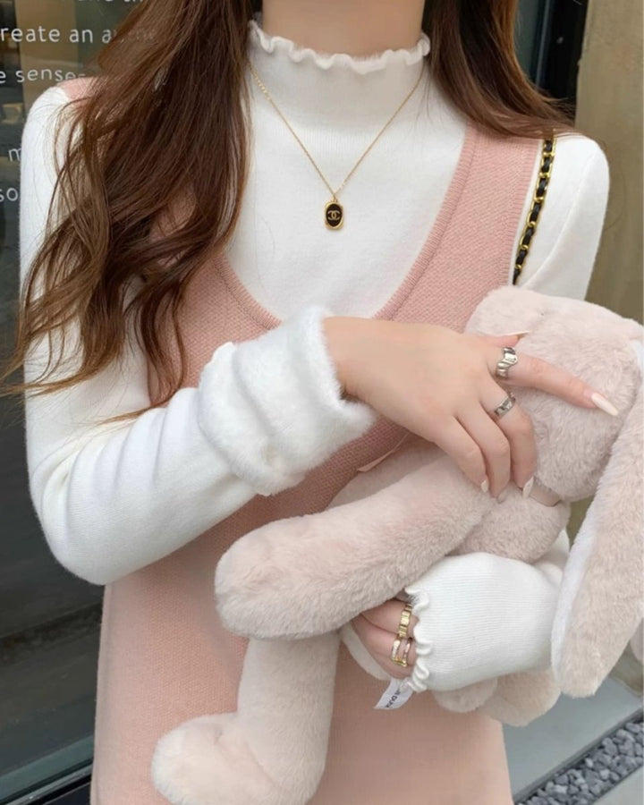 ミンクタッチ裏起毛ハイネックトップス CH876 - Chamule