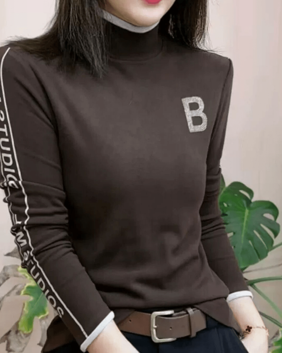 ゴルフ袖ロゴハイネック CH878 - Chamule