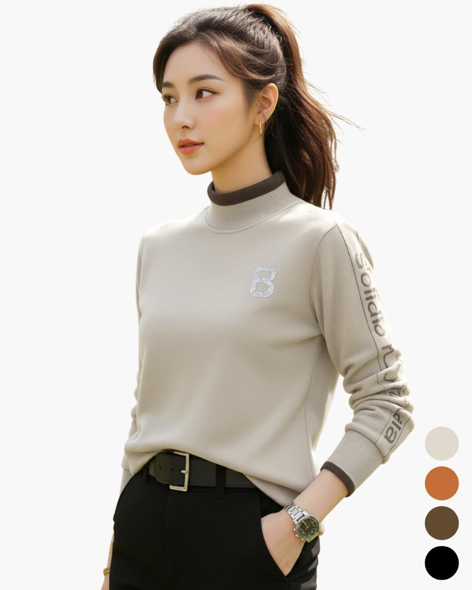 ゴルフ袖ロゴハイネック CH878 - Chamule