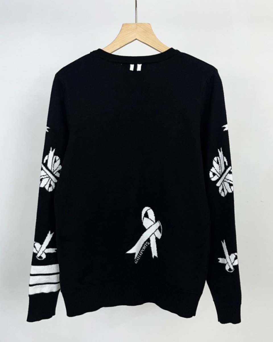 リボン柄ラウンドニット CH881 - Chamule