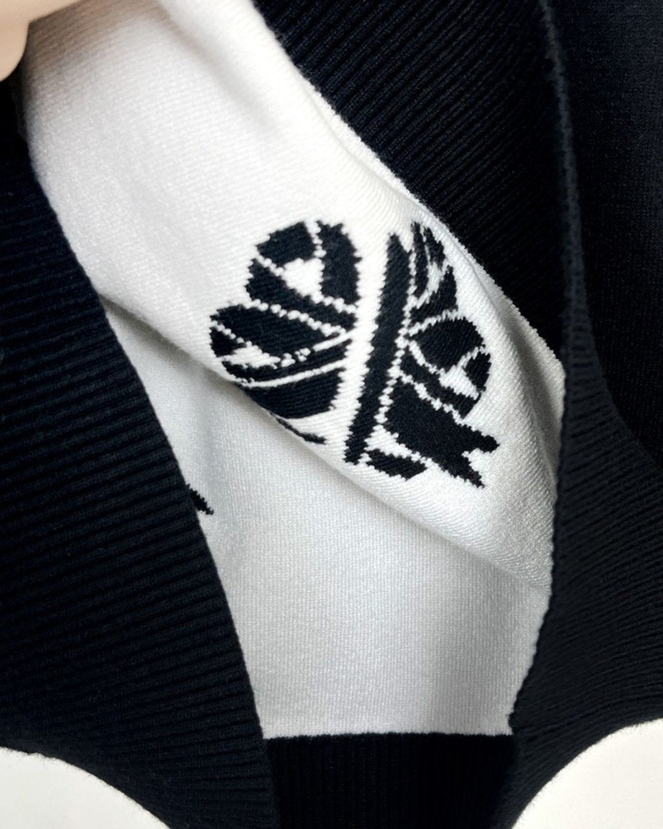 リボン柄ラウンドニット CH881 - Chamule