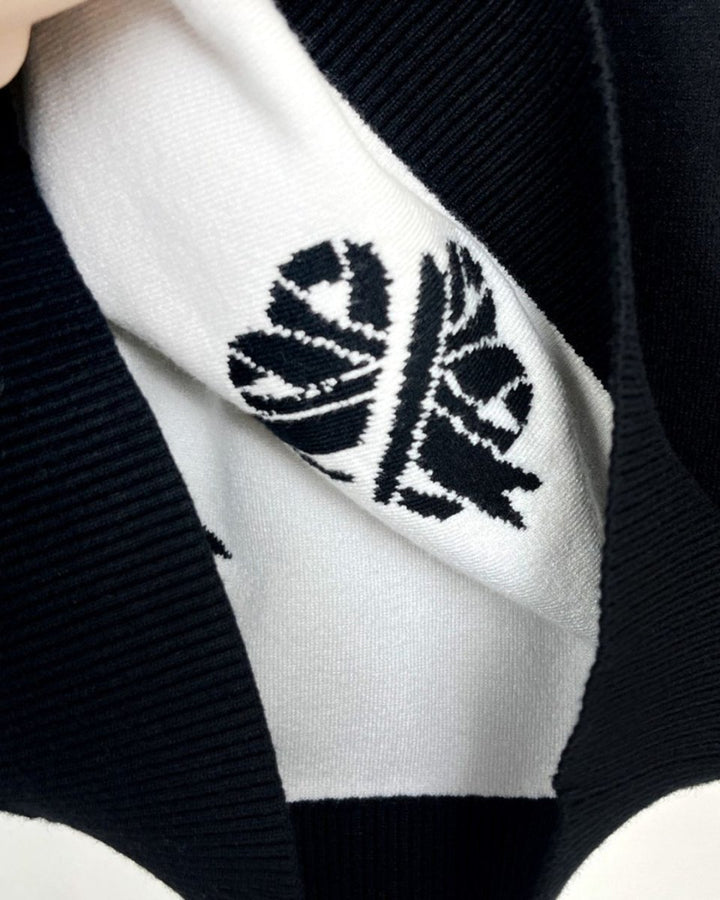 リボン柄ラウンドニット CH881 - Chamule