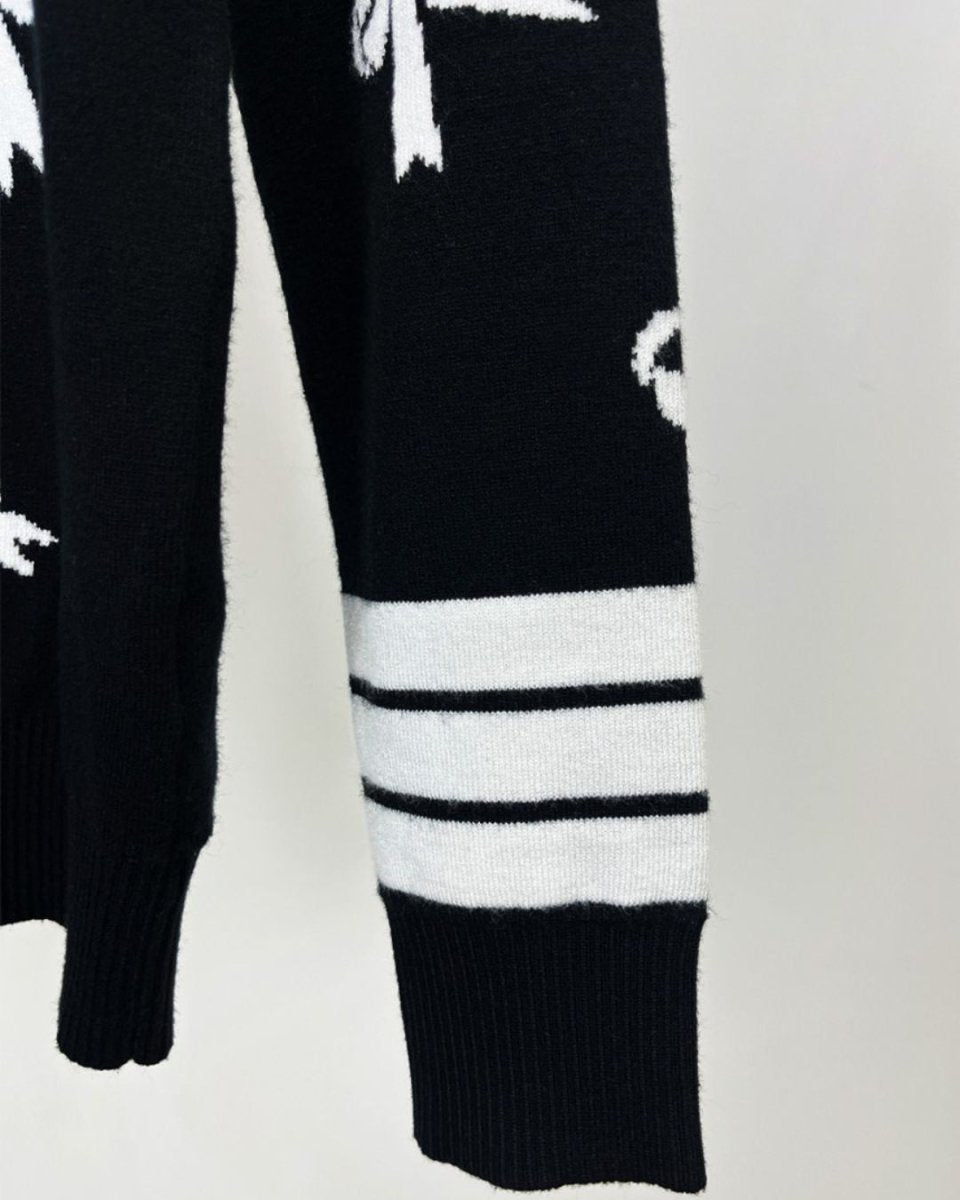 リボン柄ラウンドニット CH881 - Chamule