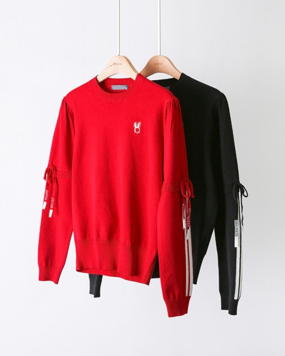 リボンスリーブゴルフニット CH882 - Chamule