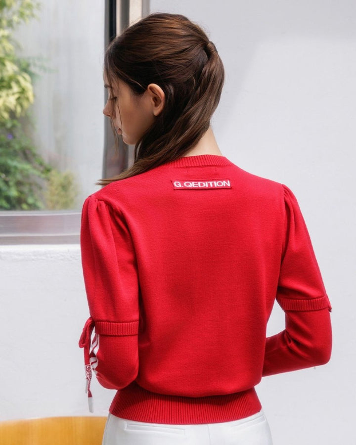 リボンスリーブゴルフニット CH882 - Chamule