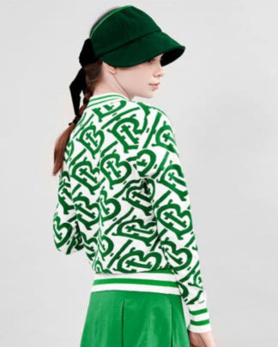 ロゴ総柄ゴルフニットトップス CH883 - Chamule