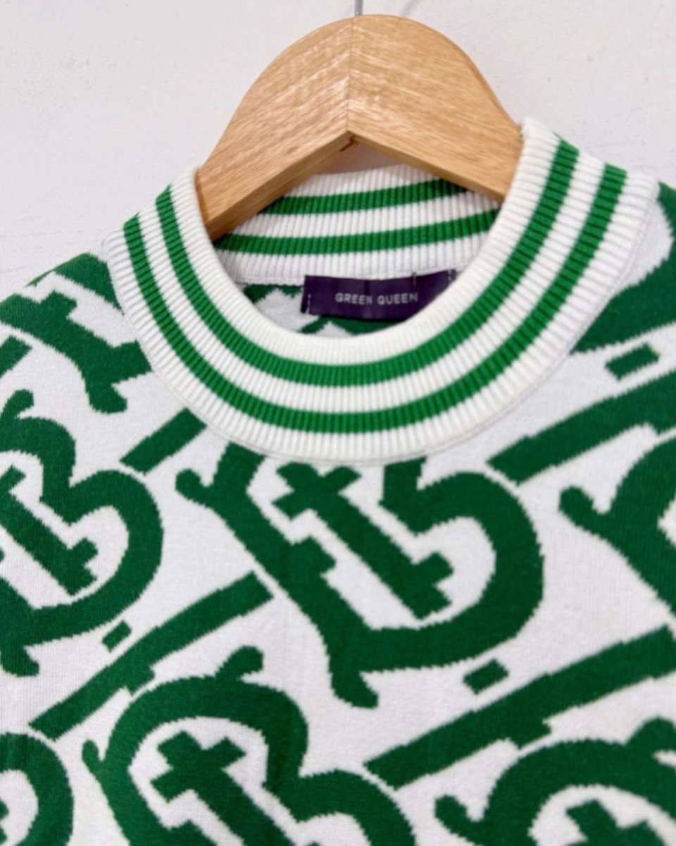 ロゴ総柄ゴルフニットトップス CH883 - Chamule