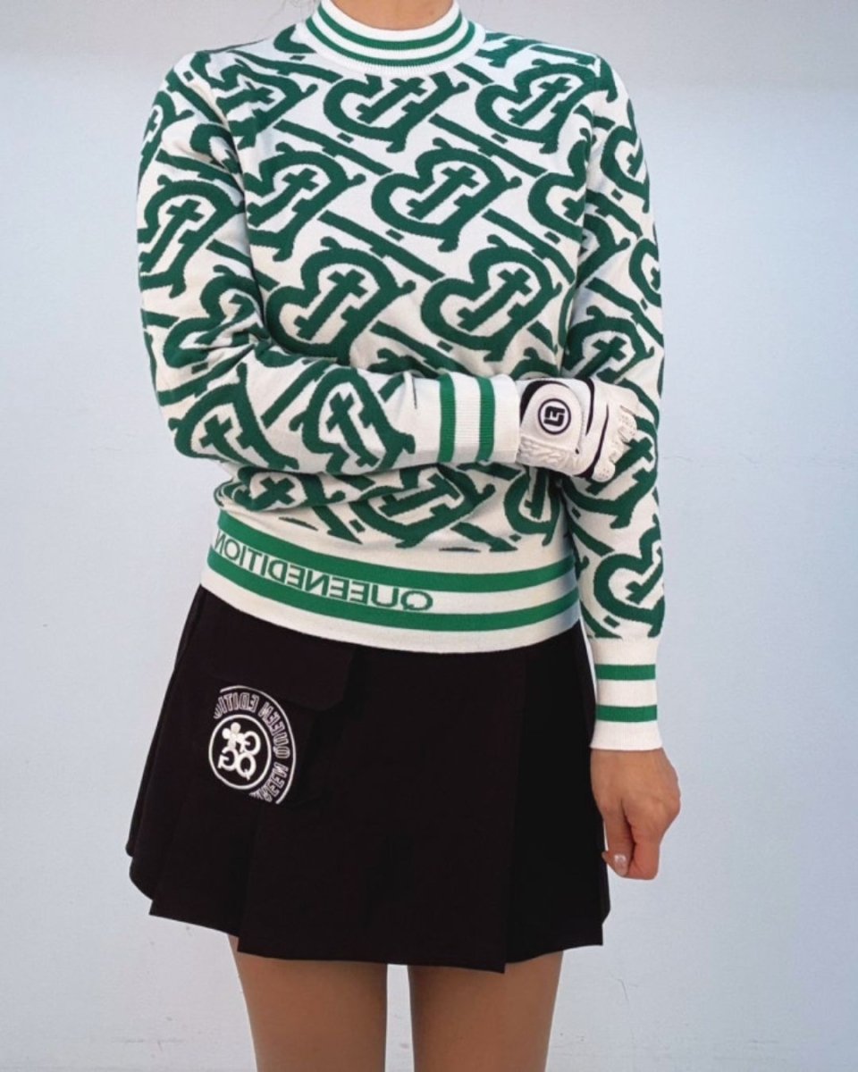 ロゴ総柄ゴルフニットトップス CH883 - Chamule