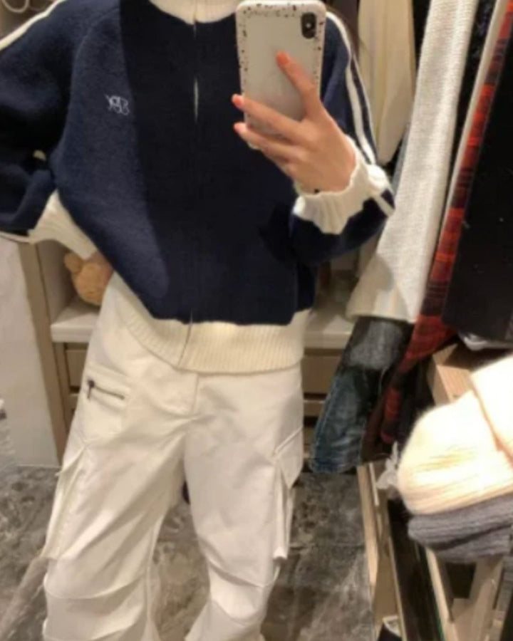 ラインリブジップゴルフニット　CH911 - Chamule