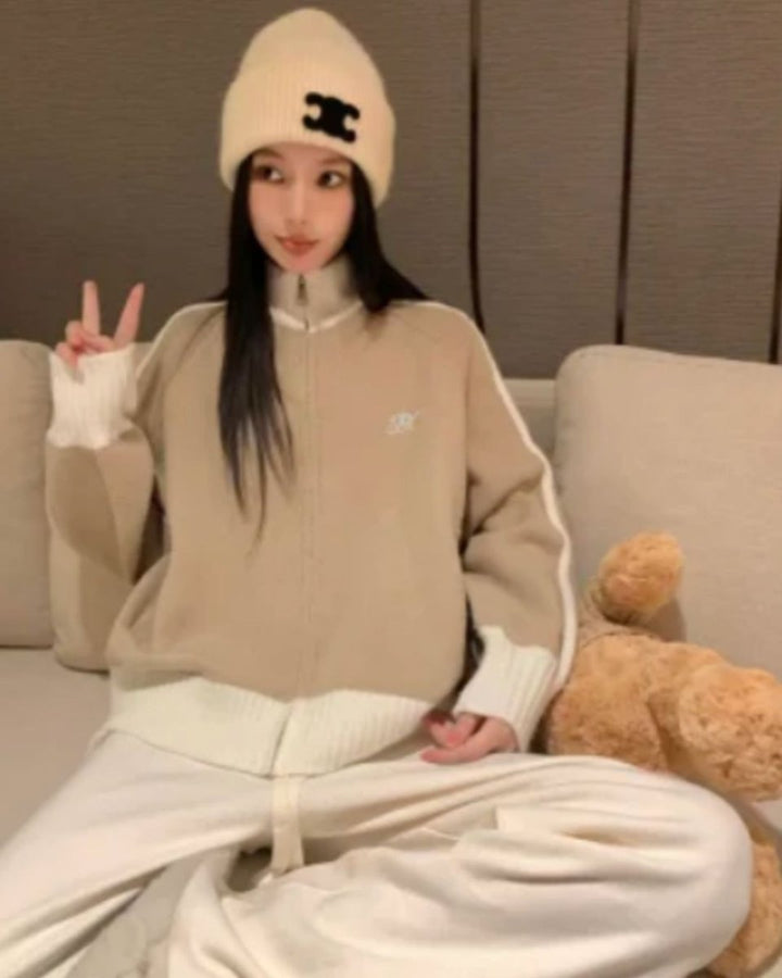 ラインリブジップゴルフニット　CH911 - Chamule