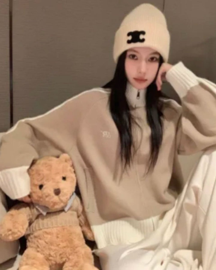 ラインリブジップゴルフニット　CH911 - Chamule