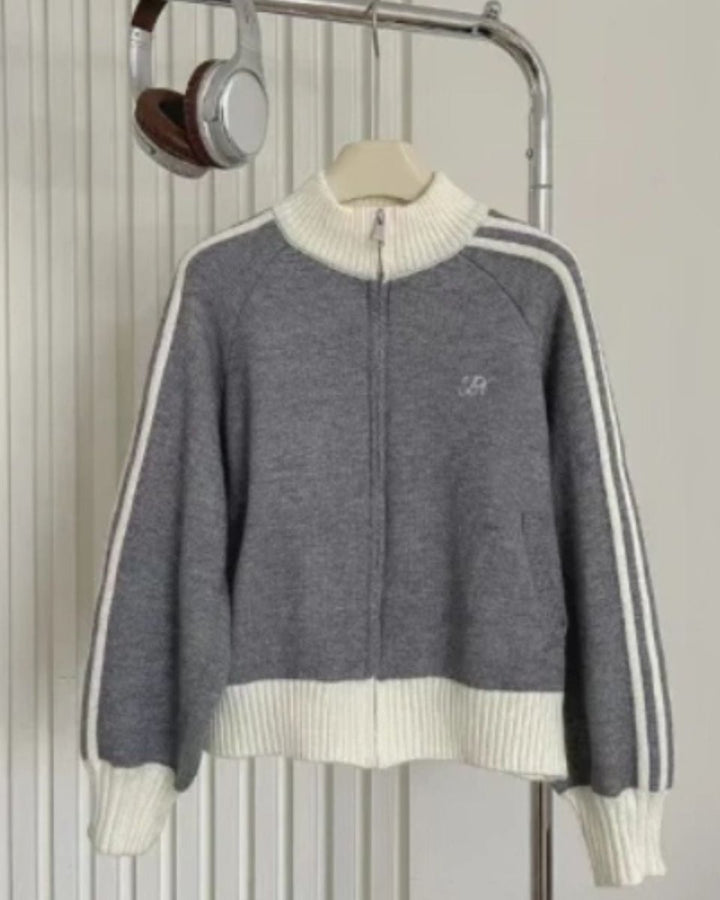 ラインリブジップゴルフニット　CH911 - Chamule