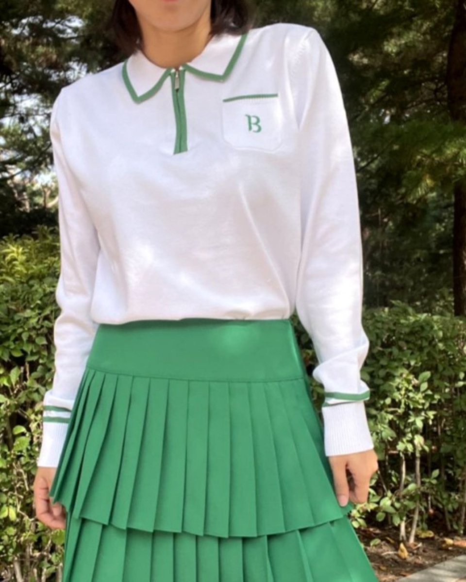 グリーンライン 襟付きハーフジップゴルフトップス CH935 - Chamule