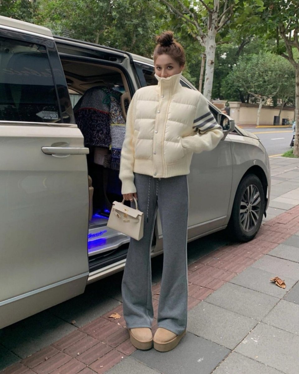 ラインニット切替ゴルフ中綿ブルゾン　CH942 - Chamule