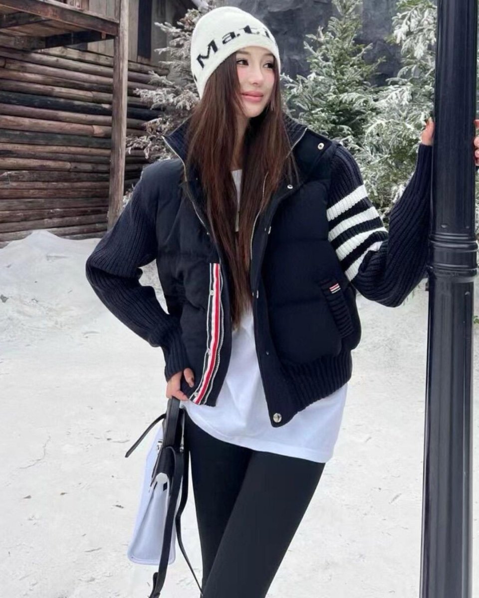 ラインニット切替ゴルフ中綿ブルゾン　CH942 - Chamule