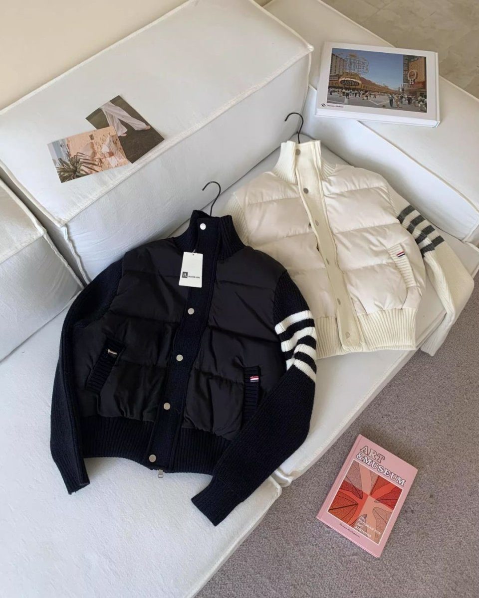 ラインニット切替ゴルフ中綿ブルゾン　CH942 - Chamule