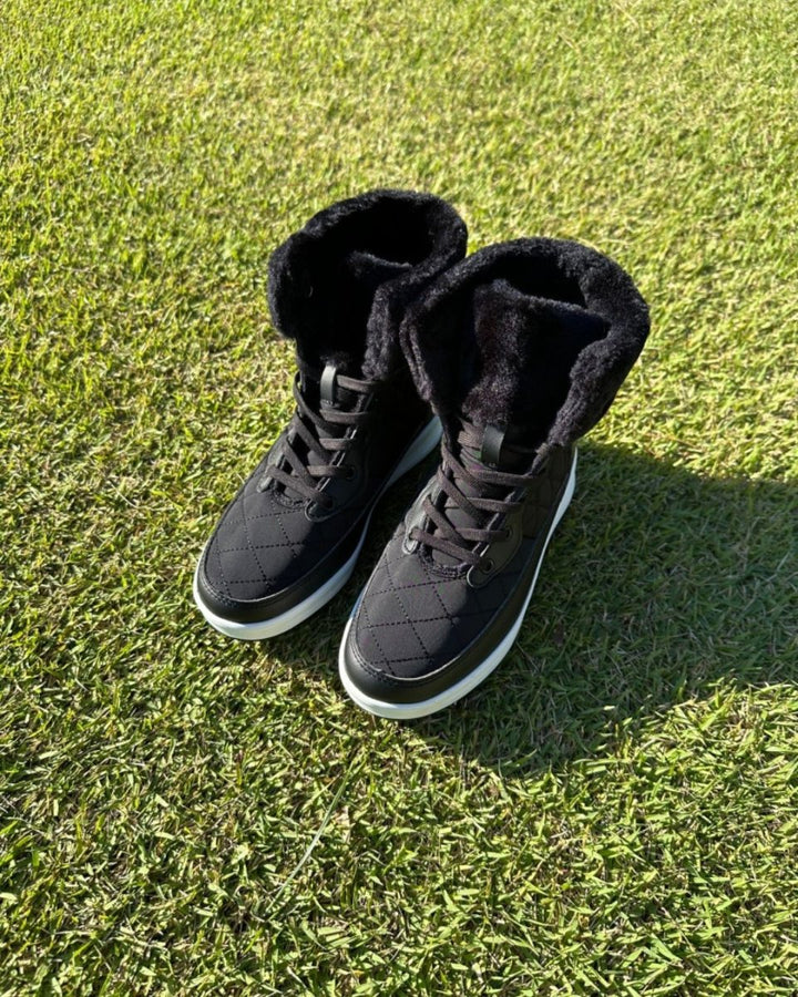 ふわ口ボア キルティングショートブーツ　CH965 - Chamule