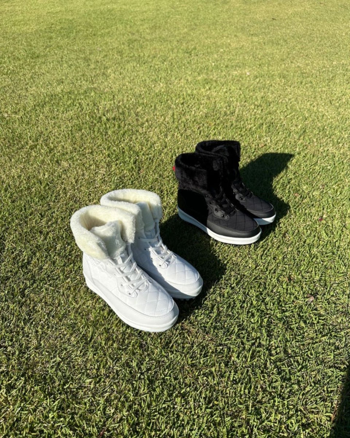 ふわ口ボア キルティングショートブーツ　CH965 - Chamule