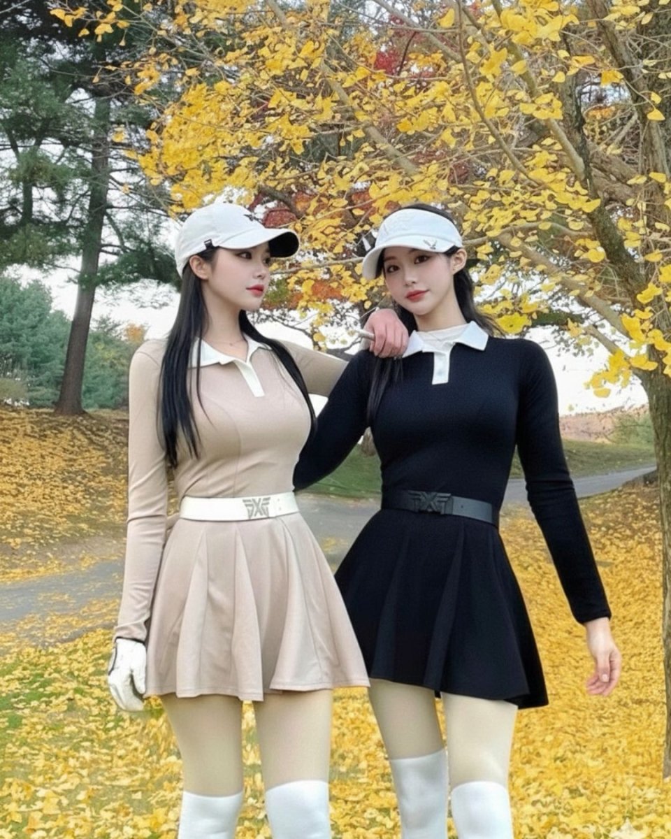 ゴルフ バイカラーカラーワンピース　CH974 - Chamule