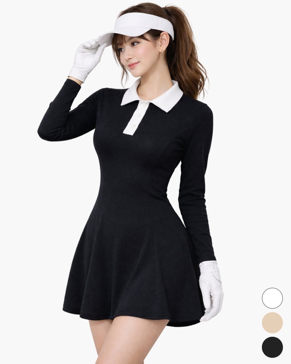 ゴルフ バイカラーカラーワンピース　CH974 - Chamule