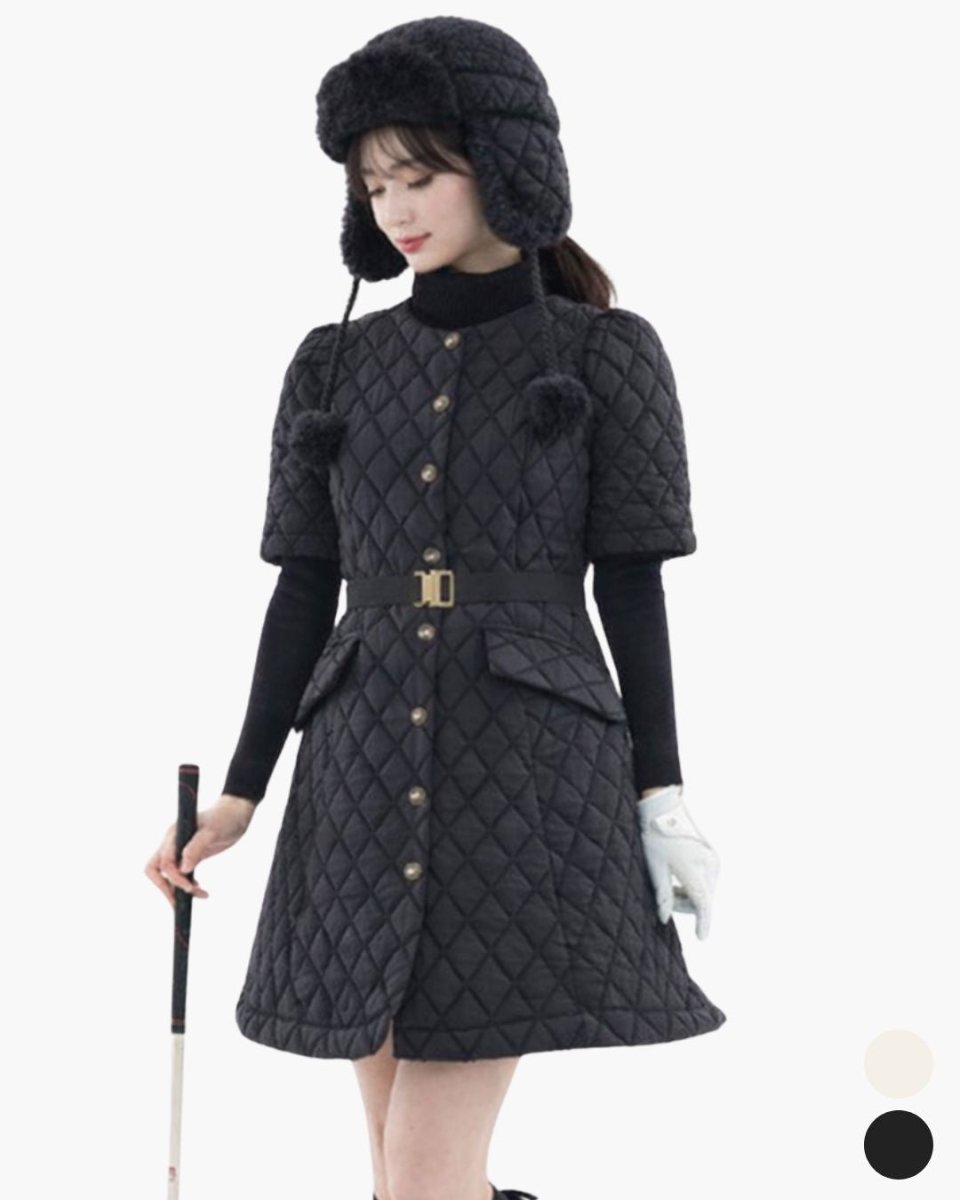 キルティング ゴルフ半袖ワンピース CH989 - Chamule