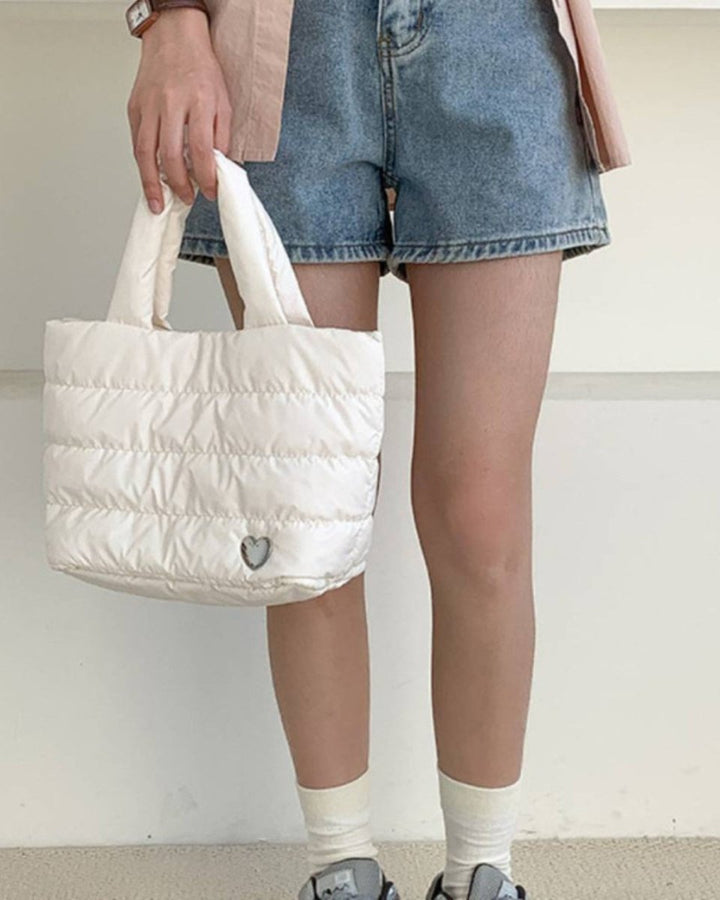 ハートチャームキルティングトートバッグ　CH991 - Chamule